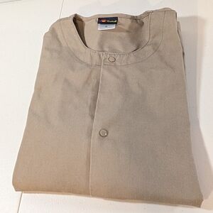 Salus Uniforms Beige Snaps/Pockets Medical Scrub Warm Up Jacket Size Small